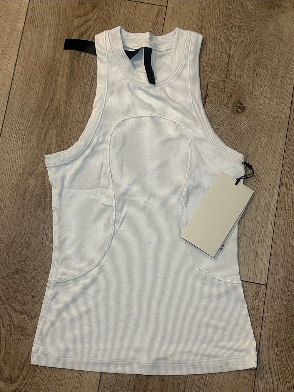 lululemon athletica White Ribbed Sculpted Tank Top